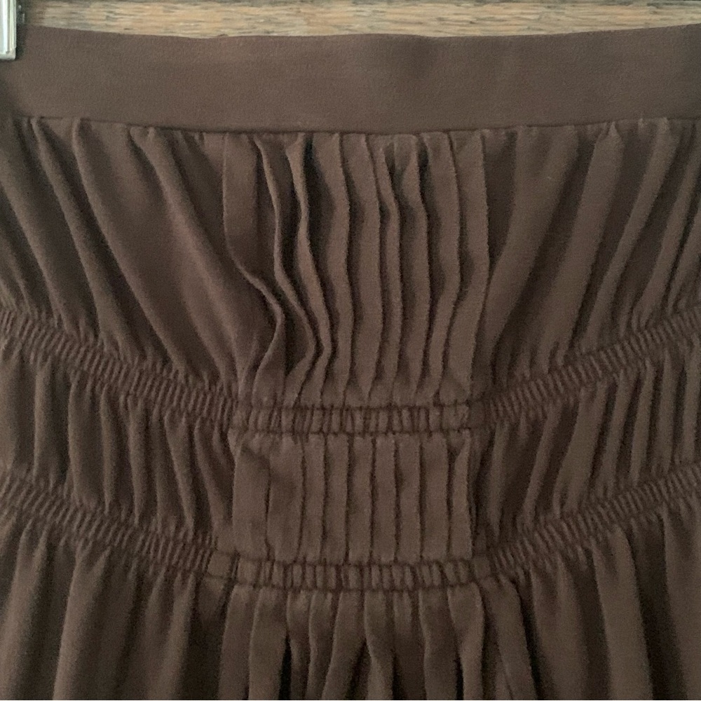 Women’s S VICTORIA’S SECRET BRA TOPS Brown Strapless Sundress Pintucks & Pockets - Picture 2 of 14